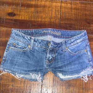 American Eagle — “Hipster” Blue Jean Shorts
